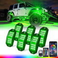 Xprite RGB LED Rock Lights Wide Angle Bluetooth Multicolor Neon Lighting by XPRITE