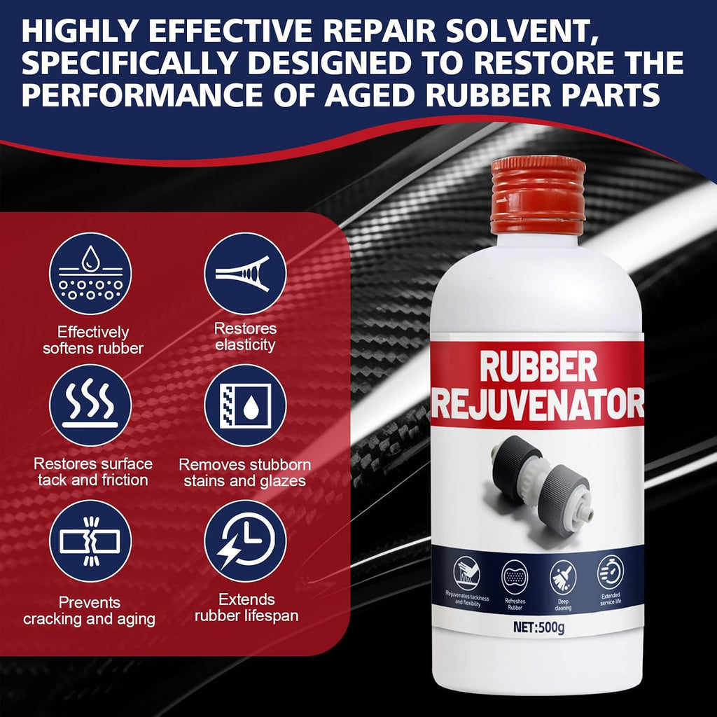 JAOJAO Rubber Rejuvenator, Rubber Conditioner Restorer, 500g | Remodeling Properties, Deep Cleaning, Long-Lasting Effect, for Pressure Plates, Rollers, Belts, Conveyor Belts, Seals