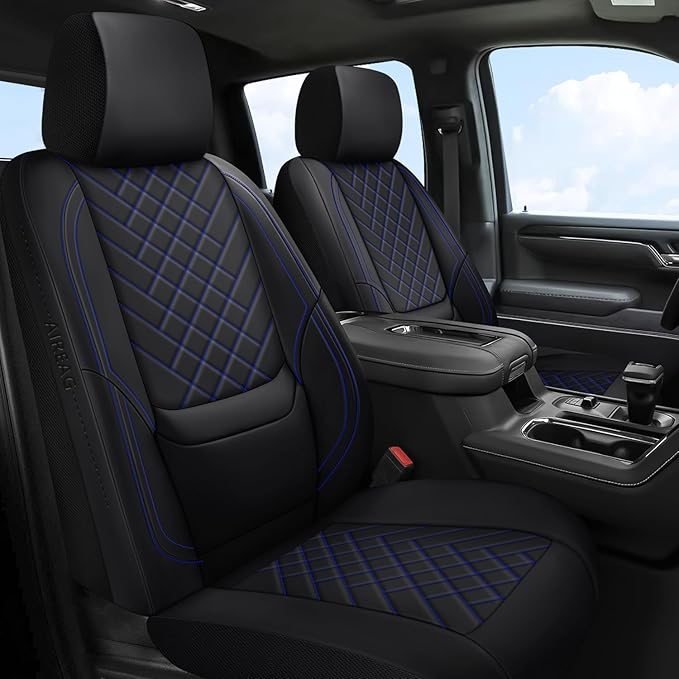 Chevy Chevrolet Silverado GMC Sierra Car Seat Covers Fit 2007-2023 2024 2025 by BABYBLU