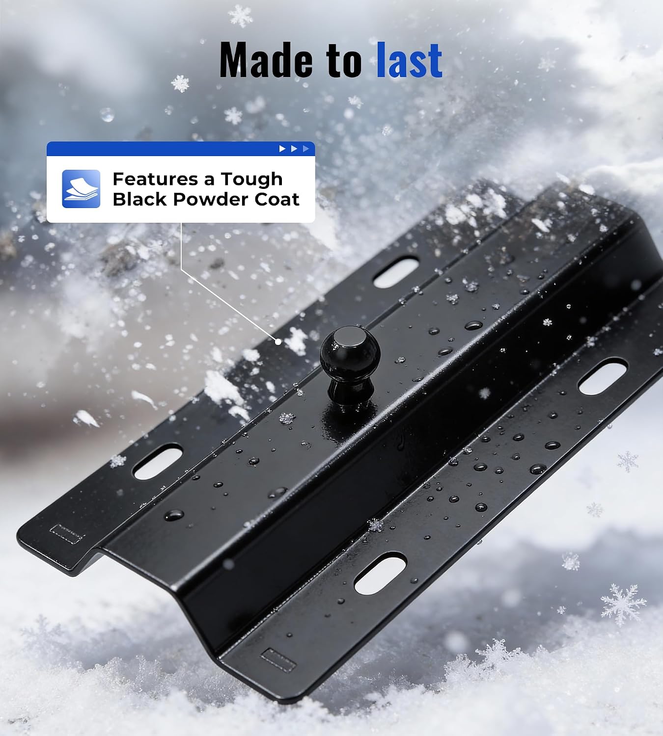 Universal 30,000 lbs Gooseneck Ball Plate Fit for All Standard 5th Wheel Rails Gooseneck Adapter Hitch
