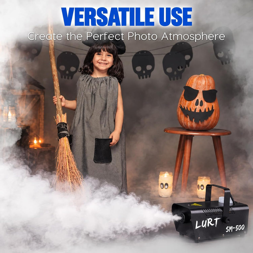 LURT Fog Machine Smoke Machine Indoor Outdoor Halloween Smoke Maker Stage