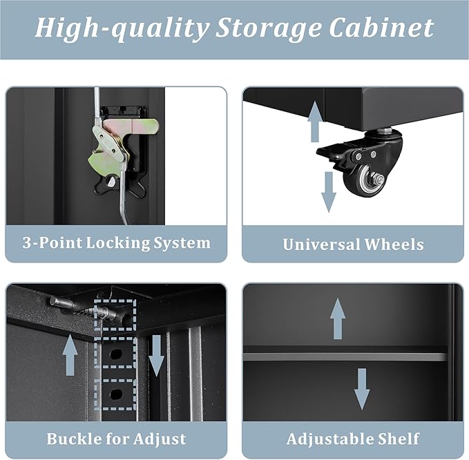 LUCYPAL Metal Storage Cabinet - Image 5