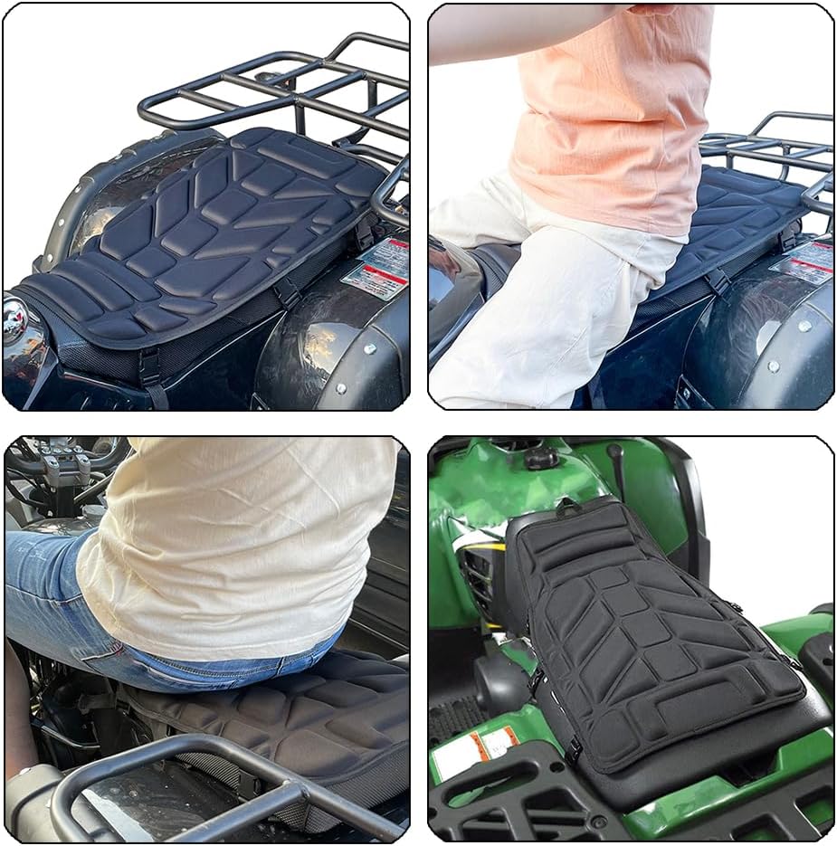 ATV Seat Cushion Pad for Arctic Cat DVX 400 2003–2007, 3D Breathable ATV Seat Cover, EVA Shock Absorbing Seat Pad, Non-Slip Design with Adjustable Straps, Fits Most ATVs