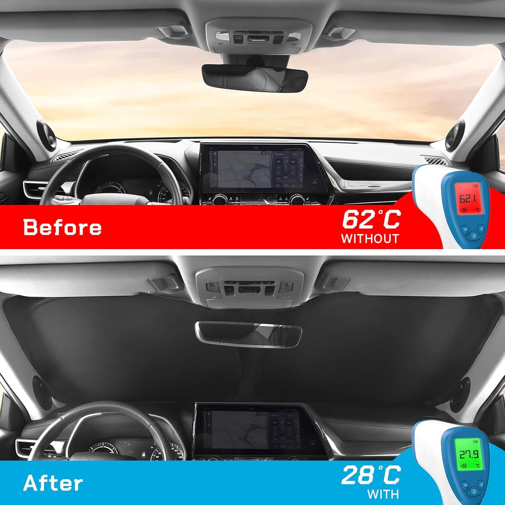 Upgraded Windshield Sunshade for Honda 2023-2026 CRV Foldable Accessories Folding Sun Shade Windshield Heat UV Rays Visor Protection