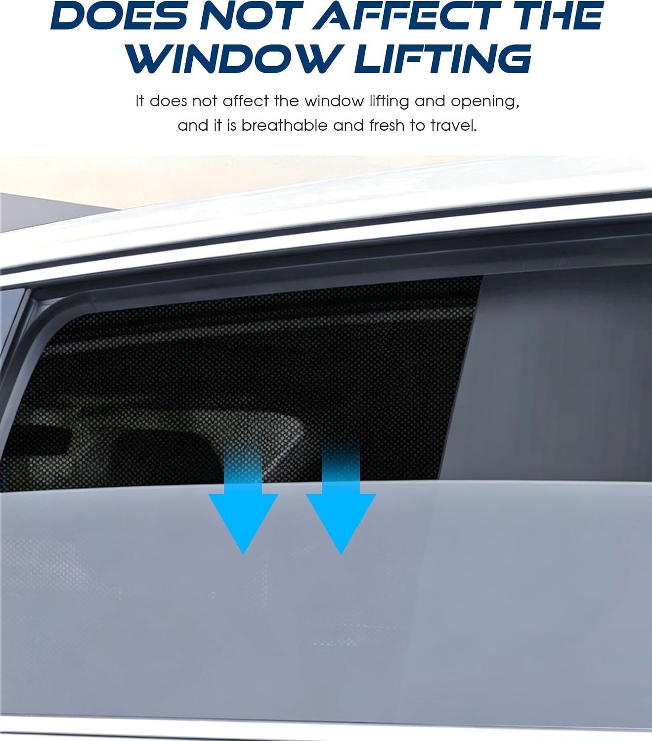 Car Sun Shade,Car Accessories Universal Magnetic Driver Window Sun Shade,Half Blackout Half See-Through Curtains UV Protection,Automotive Windows Sunshades for Most Car (2Pcs-Front Window)