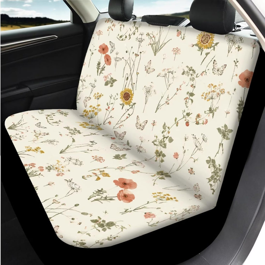 boho car seat covers full set with steering, close-up detail
