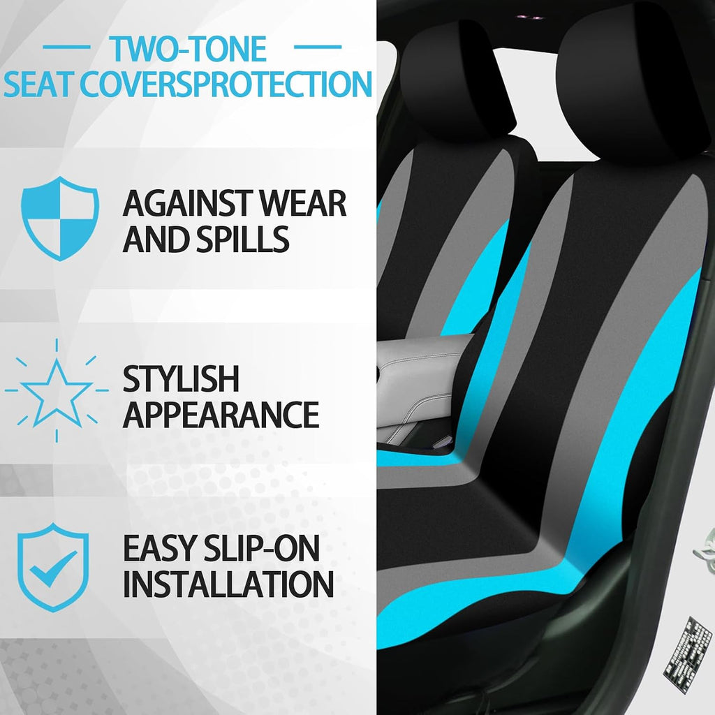 roceei 43 pcs car seat cover full set, close-up detail