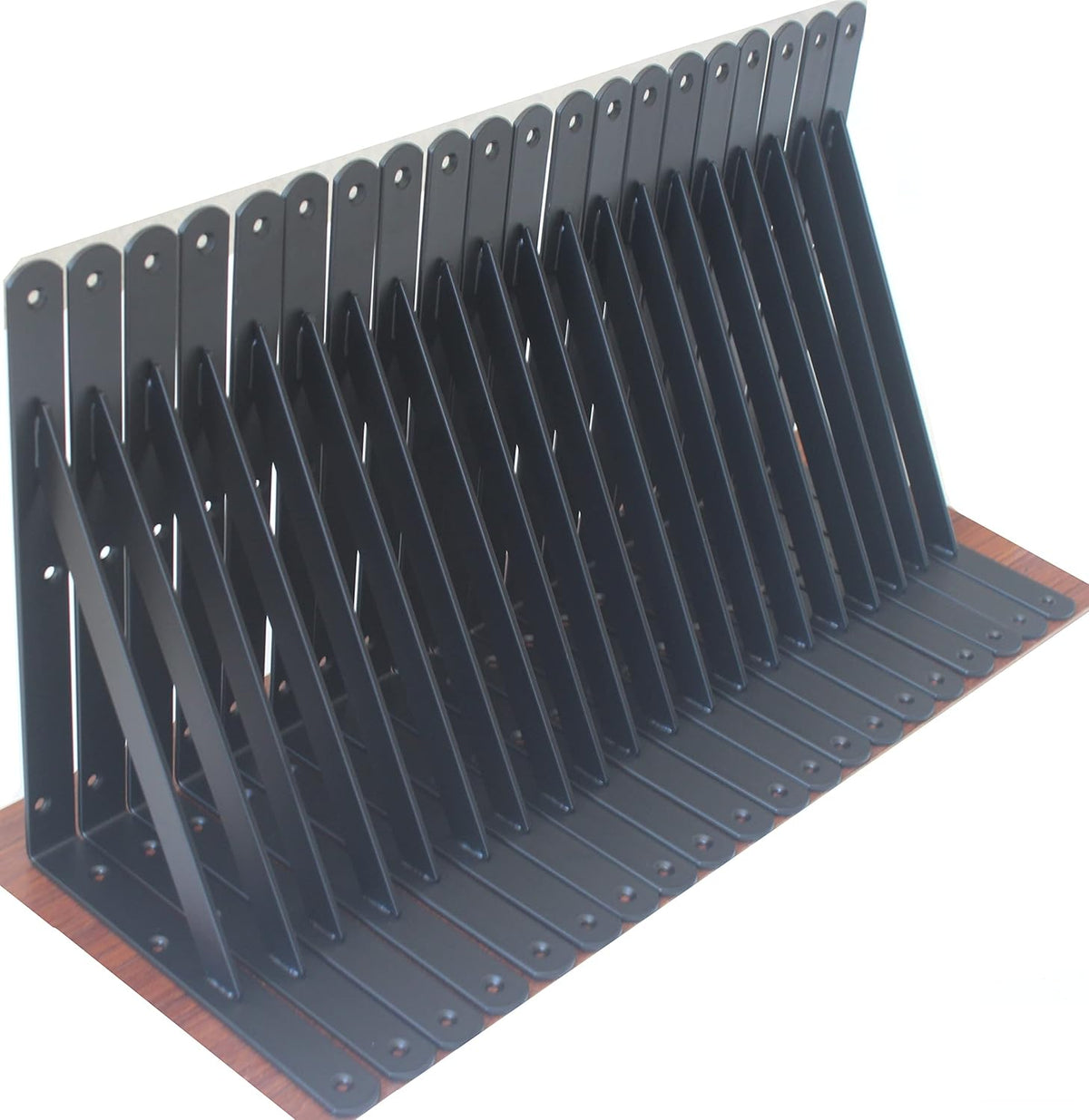32 Pack L11 x H 8" Black Heavy Duty Shelf Brackets