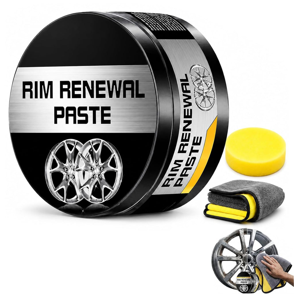 Rim Renewal Paste Wheel Care & Restoration Paste, Multi-Purpose Wheel Restoration Polish Buffs Away Scratches, Fills Scuffs, Restores Brilliant Shine, Safe for All Alloys 2026 New (1pcs)