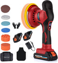 Cordless Car Buffer Polisher w/ 2x2000mAh 21V Batteries, 6 Inch Car buffer