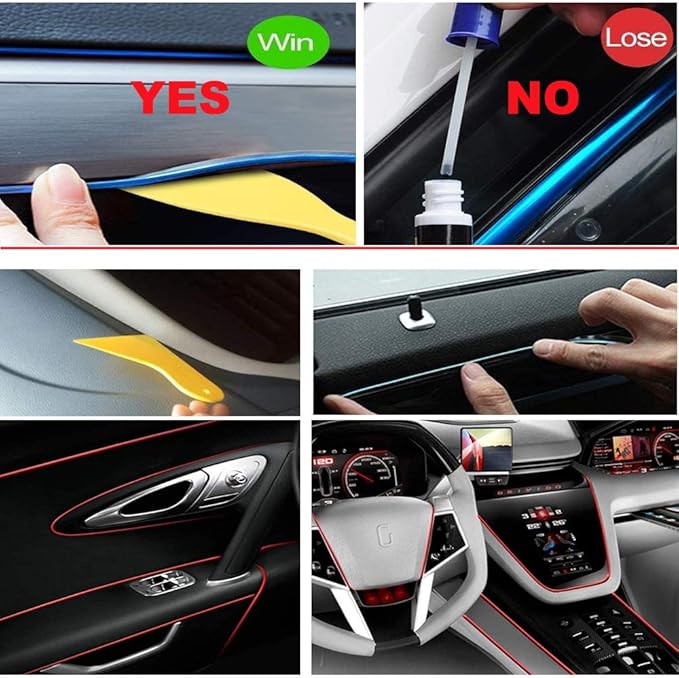 El Wire Purple Interior Car LED Strip Lights, 10M Neon Wire USB 5V - Image 6