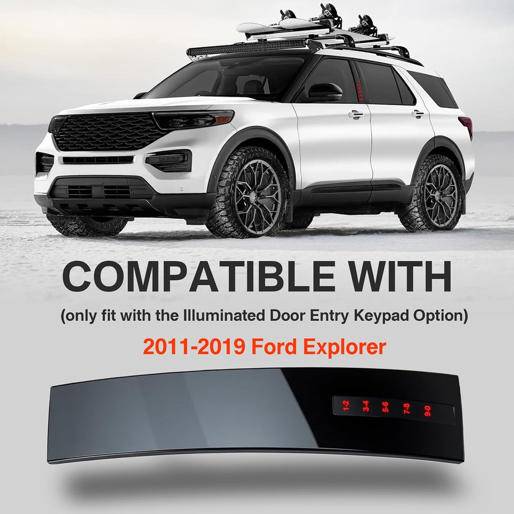 Front Door Keyless Entry Keypad B Pillar Trim Molding Panel Applique Driver Side Replacement Fit for Ford Explorer 2011-2019 Replaces DB5Z-7820555-AC DB5Z-7820555-AB DB5Z7820555AC