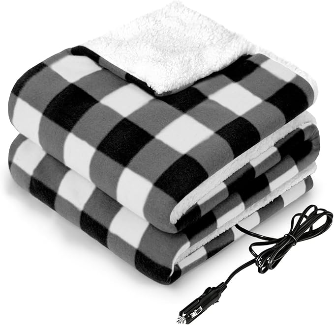 Sealy 12-Volt Heated Car Blanket, Portable Electric Blanket by Sealy