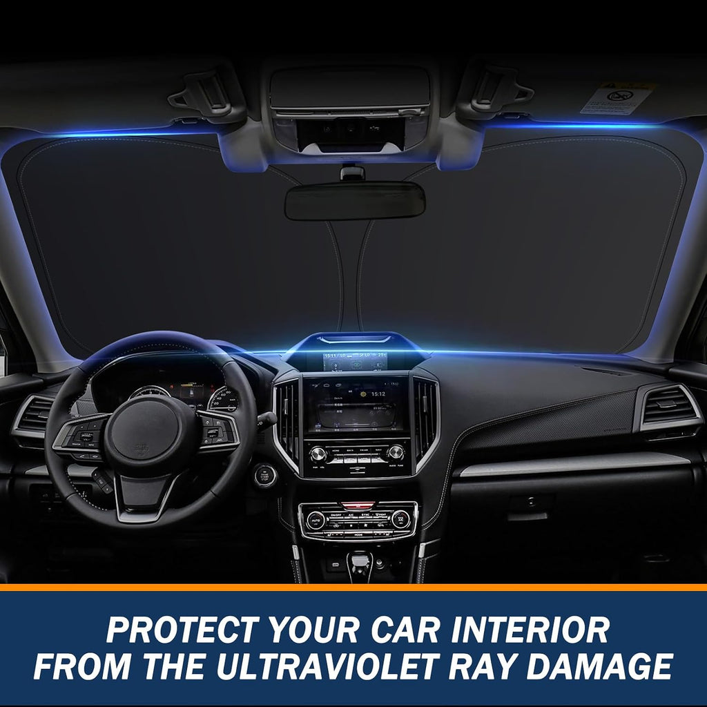 for Subaru Ascent Sun Shade 2019-2025 2026, Car Front Window Covers Sun Visor Protector, Foldable Blocks UV Rays Windshield Sunshade for Subaru Ascent Accessories