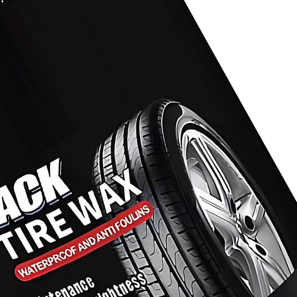 Car Tire Shine Balm, 150g Wheel Rim Cleaning Paste with Sponge Applicator, Waterproof Gloss Restorer for Car Truck SUV RV Trailer Exterior Automotive Care