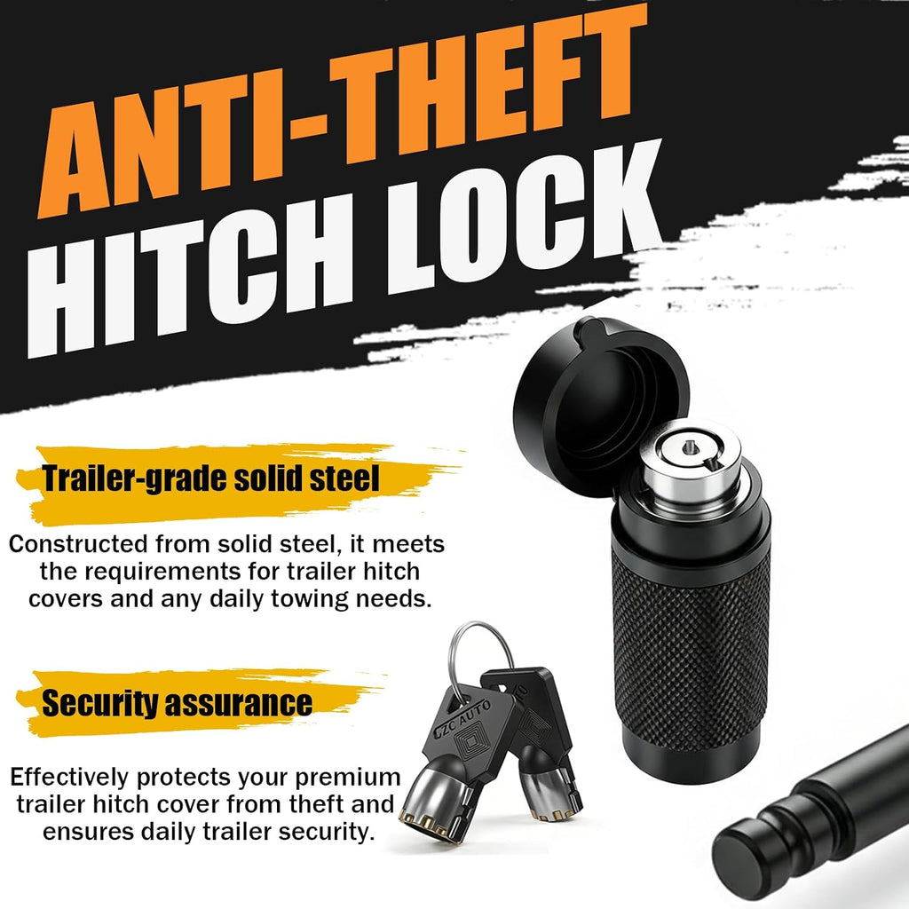Bigfoot Fishing Hitch Cover for 2 Inch Receivers with 5/8-Inch Pin Diameter Anti-Theft Hitch Lock