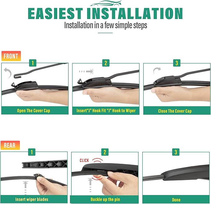 22" 22" 11" Windshield Wiper Blades Replacement - Image 9