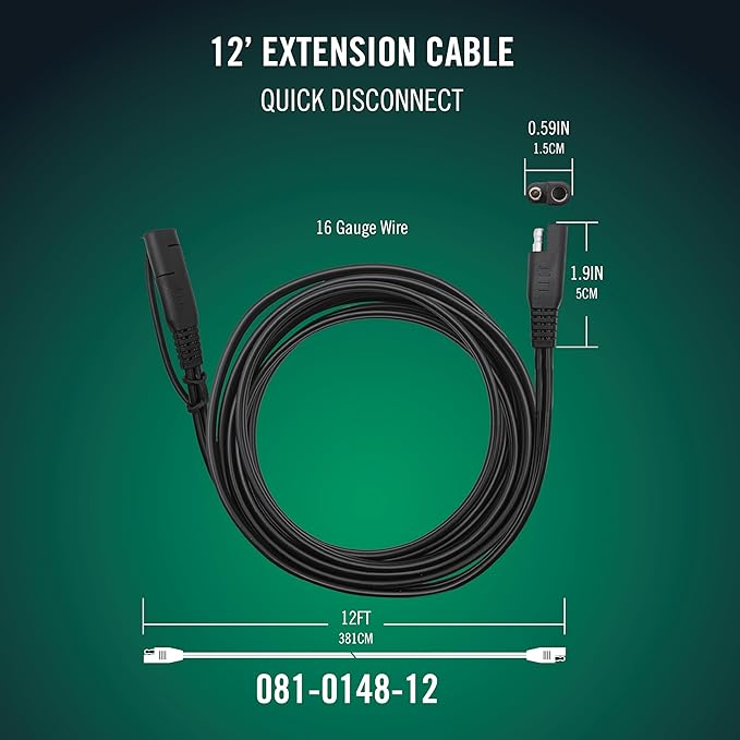 Battery Tender 12 Foot Extension SAE Cable 4 Pack - Image 2