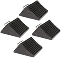 Wheel Chocks for Cars, RVs, Trucks, Trailers, and Vehicles G.V.W. up to 12T, 4 Pack - Anti Slip Bottom Tire Chock for All Weather Use - RV, Travel Trailer, Pop Up Camper Accessory