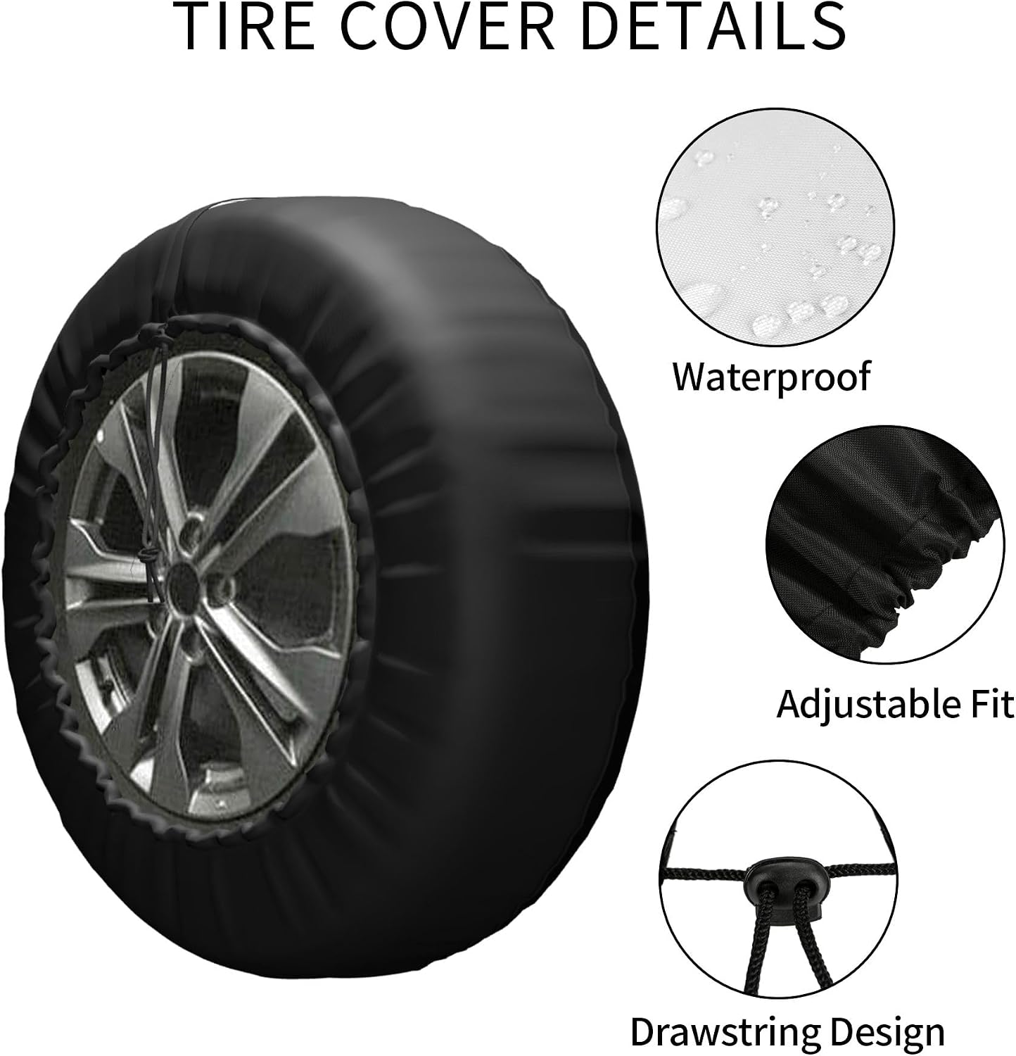 Go Outside Worst Case Scenario a Bear Kills You Rv Spare Tire Cover, Spare Tire Cover for RV Trailer, Camper Wheel Protectors Trailer Rv SUV Truck Travel Trailers 15 inch