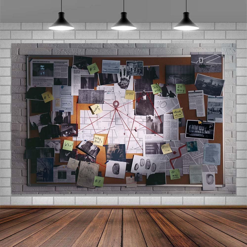10X8ft Crime Scene Decorations Photo Backdrop Murder Mystery Party Photograph...