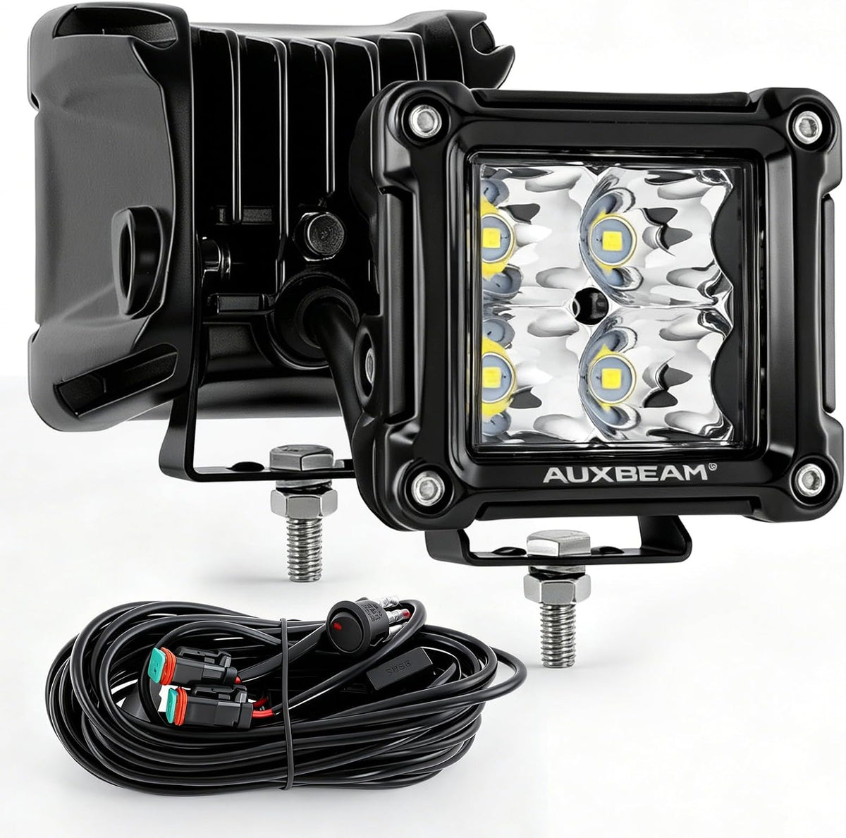 auxbeam fa series 3-inch cube offroad lights 40w, main product view