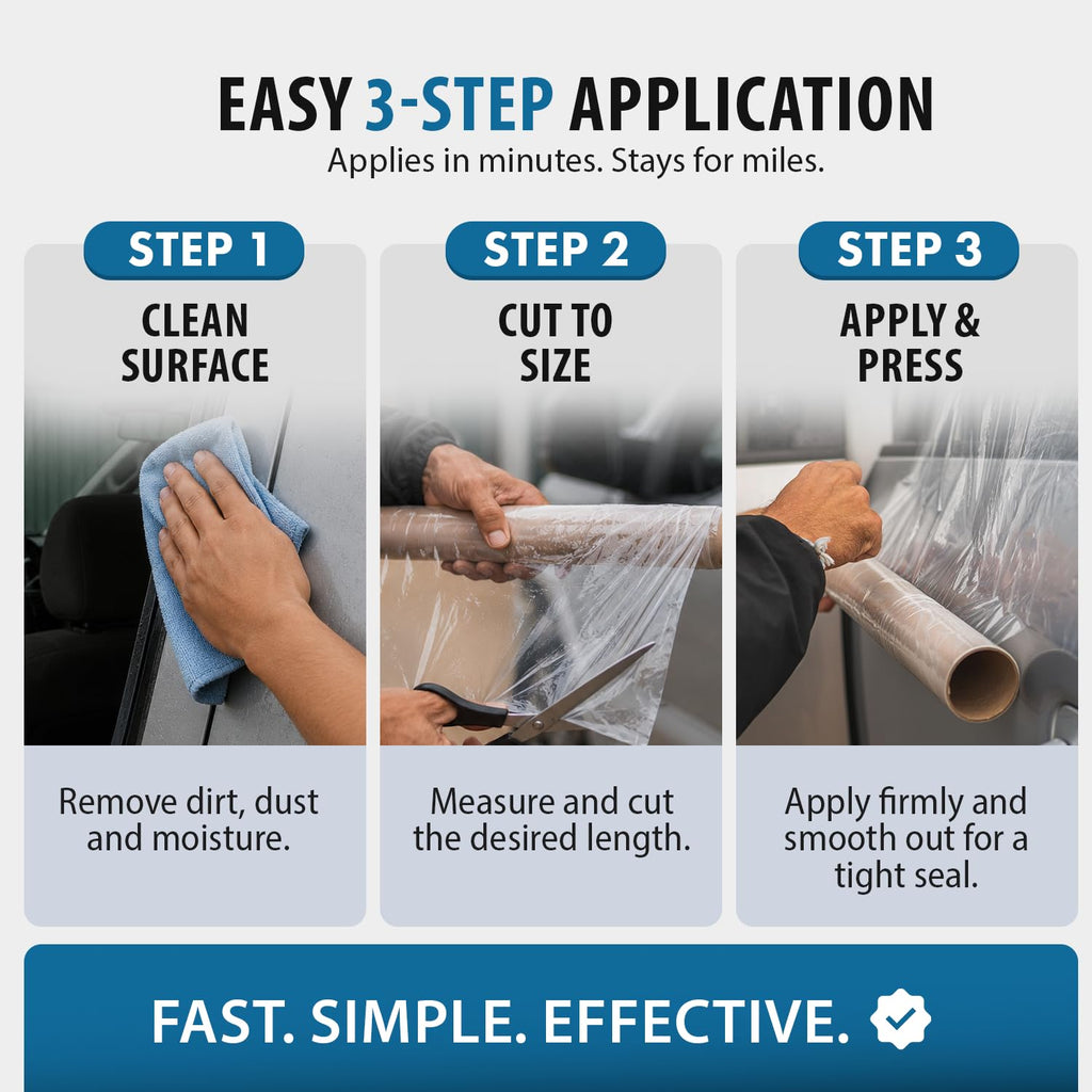 Big Tape Crash Wrap for Broken Car Windows, Temporary Film, 17.5 in x 6 Ft | No-residue Plastic Window Cover Seals Broken Auto Glass Fast — Waterproof Protection with Clean, Sticky-Free Removal