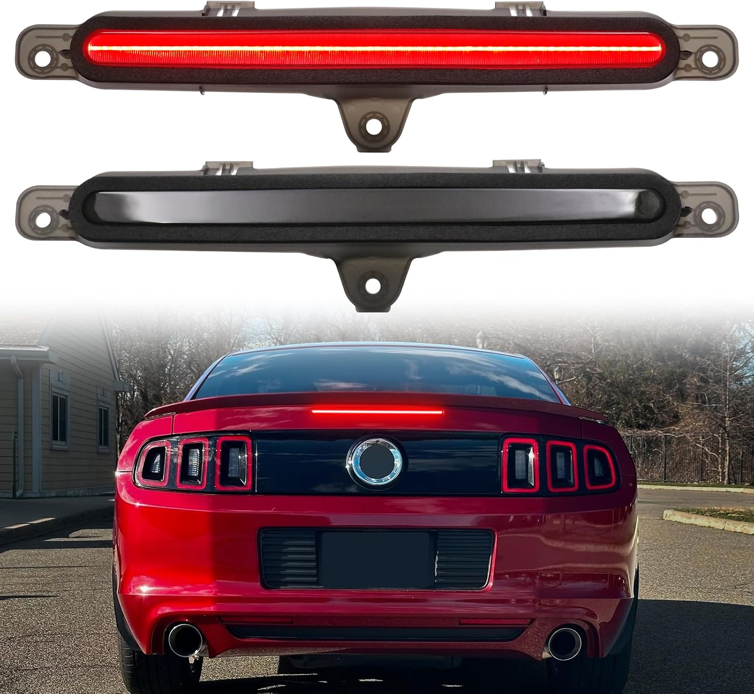 Smoke Lens LED Third Brake Lights Compatible With 2010-2014 Mustang 3rd Brake Lamp