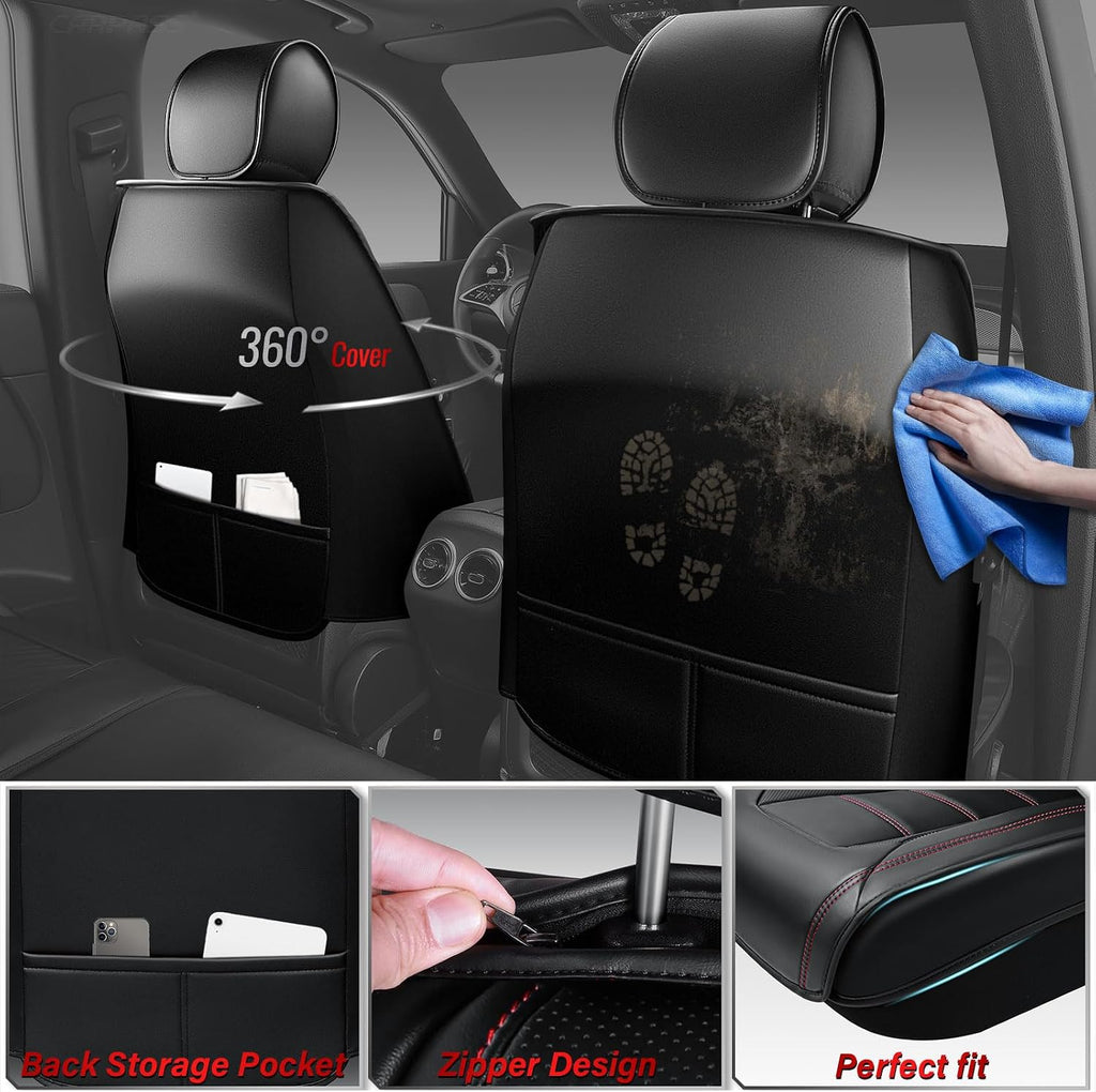 car pass luxury nappa leather car seat covers shown in use