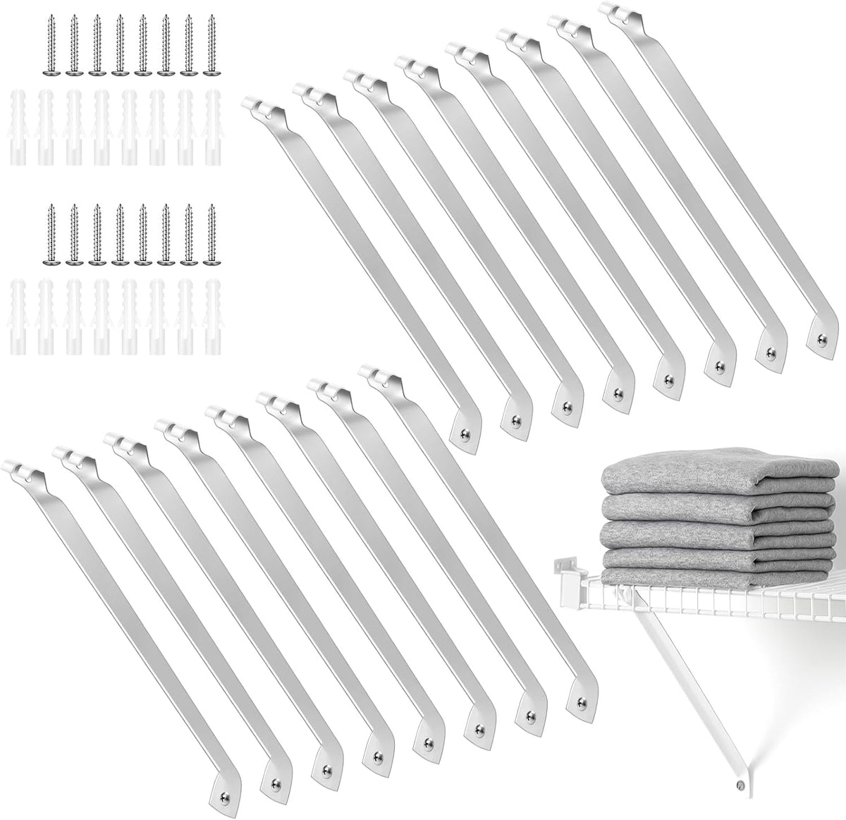 support brackets for 12in wide shelving wire wire, main product view