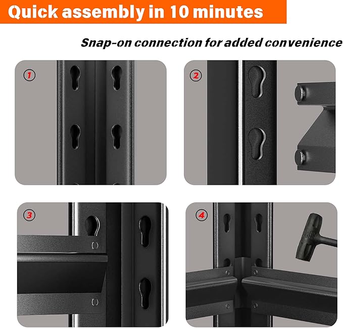 Garage Shelving Unit, Adjustable Storage Rack, Storage Shelves, Sturdy Steel - Image 6