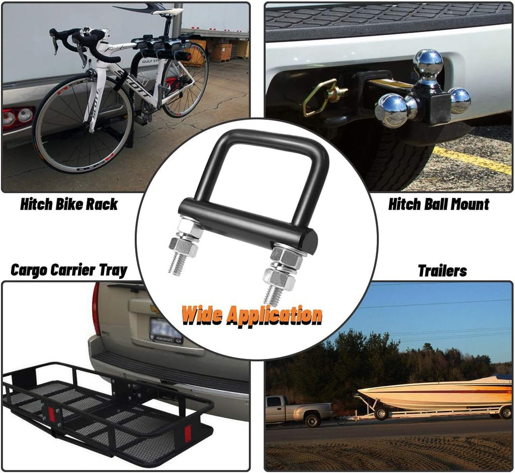 CZC AUTO Hitch Clamp Anti-Rattle Stabilizer Hitch Tightener for 2 Inch Hitches of Trailers SUV Vans RV Hitch Tray Cargo Carrier Bike Rack Trailer Ball Mount 2 Pack