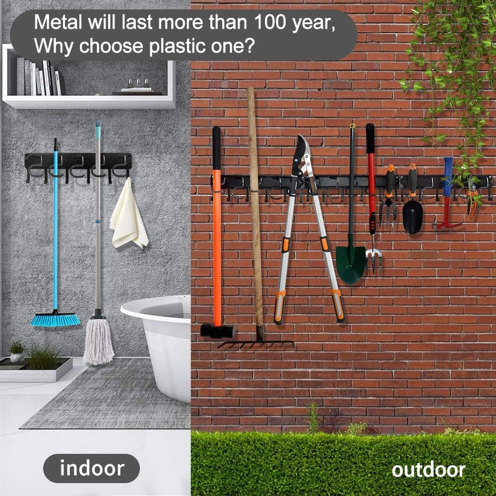 yuetong garden tool organizer wall mount, 4 pack shown in use