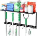 cccei broom holder wall mount with metal shelf, main product view