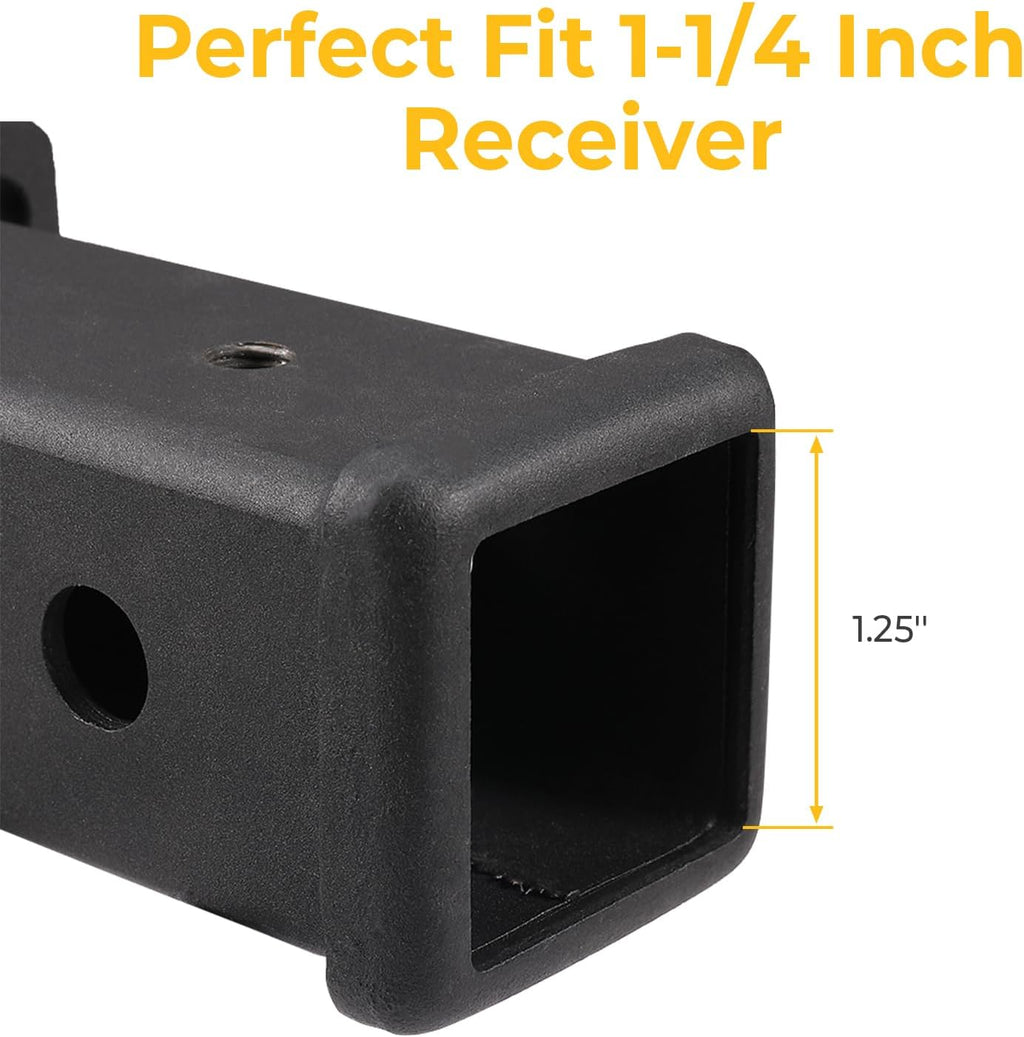 BougeRV 1 1/4 Inch (1.25 Inch) Trailer Hitch Cover Plug Insert Rubber Hitch Plug Fits 1.25 Inch Receivers