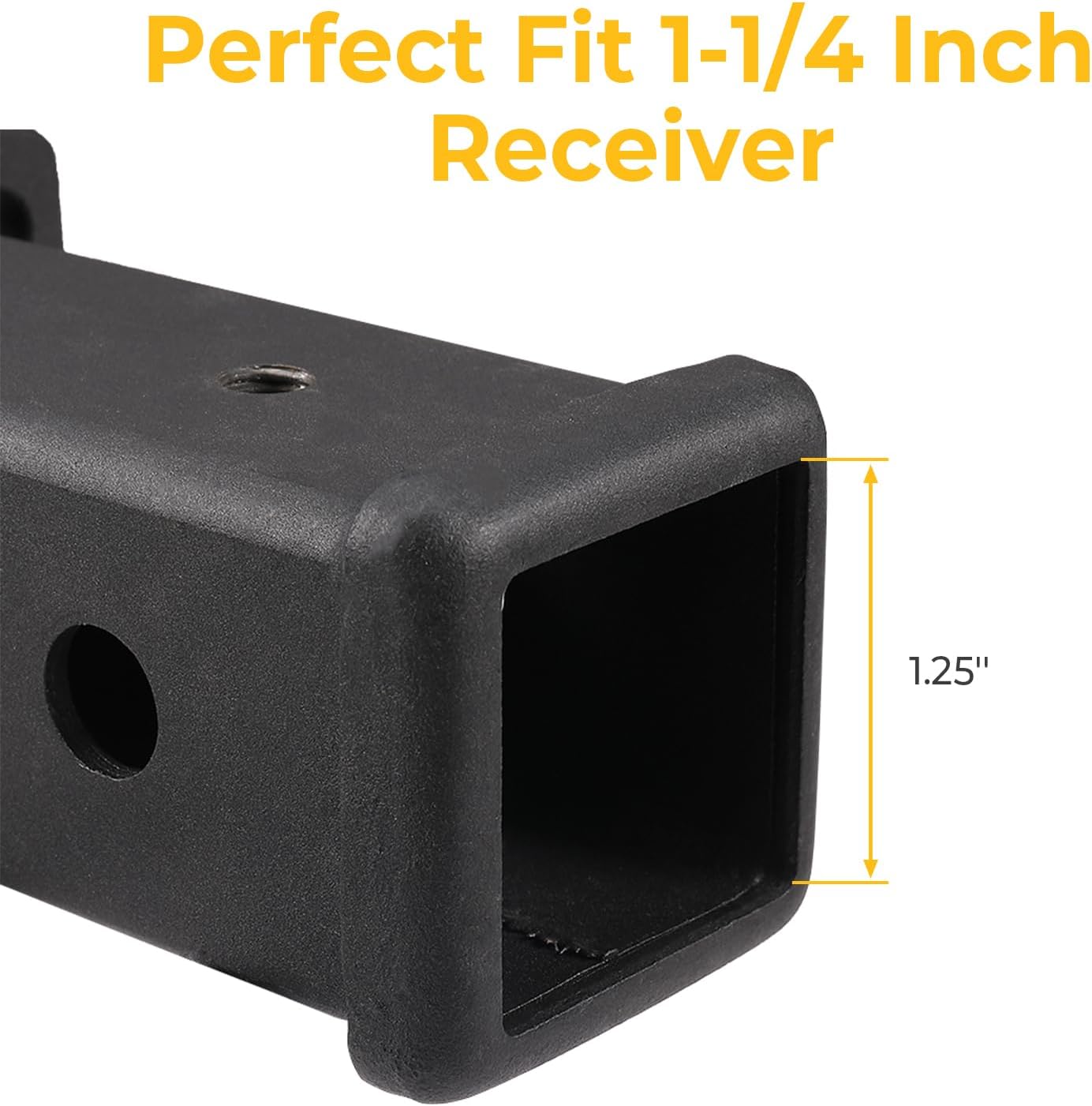 BougeRV 1 1/4 Inch (1.25 Inch) Trailer Hitch Cover Plug Insert Rubber Hitch Plug Fits 1.25 Inch Receivers