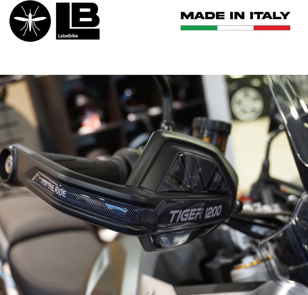 labelbike - 3D Stickers Motorcycle Handguards Protection and Decoration in Resin Compatible with Triumph Tiger 1200 GT - GT Pro - Rally Pro 2022