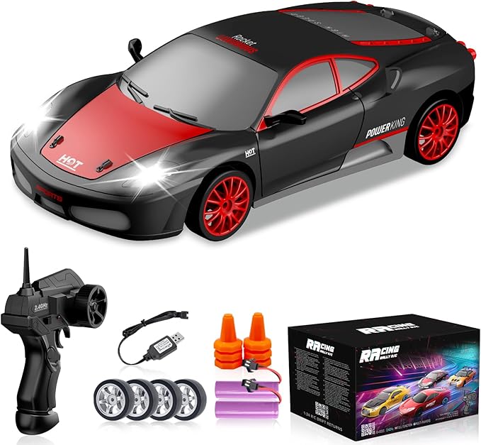 RC Drift Cars, 2.4Ghz 1:24 Remote Control Car 4WD High Speed Drifting RC Car by YUANPLAN