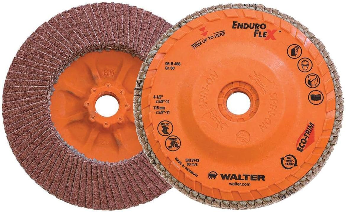 walter enduro-flex™ flap disc, spin-on 4-1/2" x 5/8"-11, main product view