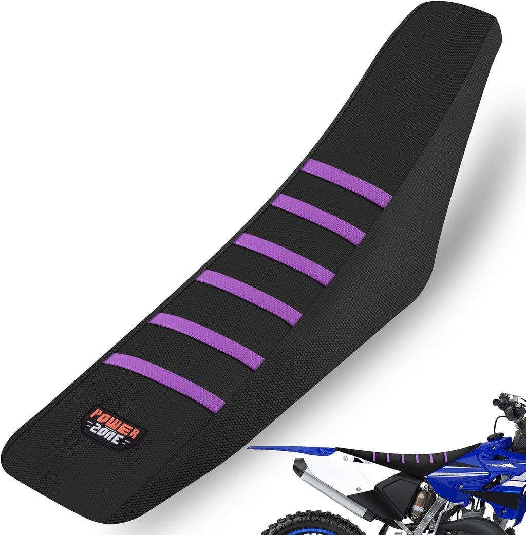 Universial Dirt Bike Seat Cover - Soft Ribbed Rubber Seat Covers for Motorcross Enduro (Purple)