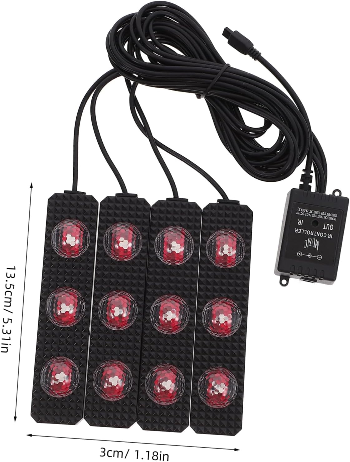 PRETYZOOM 1pc Led Car Underbody Lights Car Atmosphere Lamp Sound Controlled Sturdy Construction Low Power High Brightness for Interior