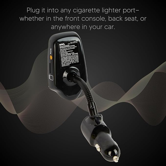 ONN Upgraded 2025 Car Bluetooth FM Transmitter – 1.44" Display, Flexible - Image 7