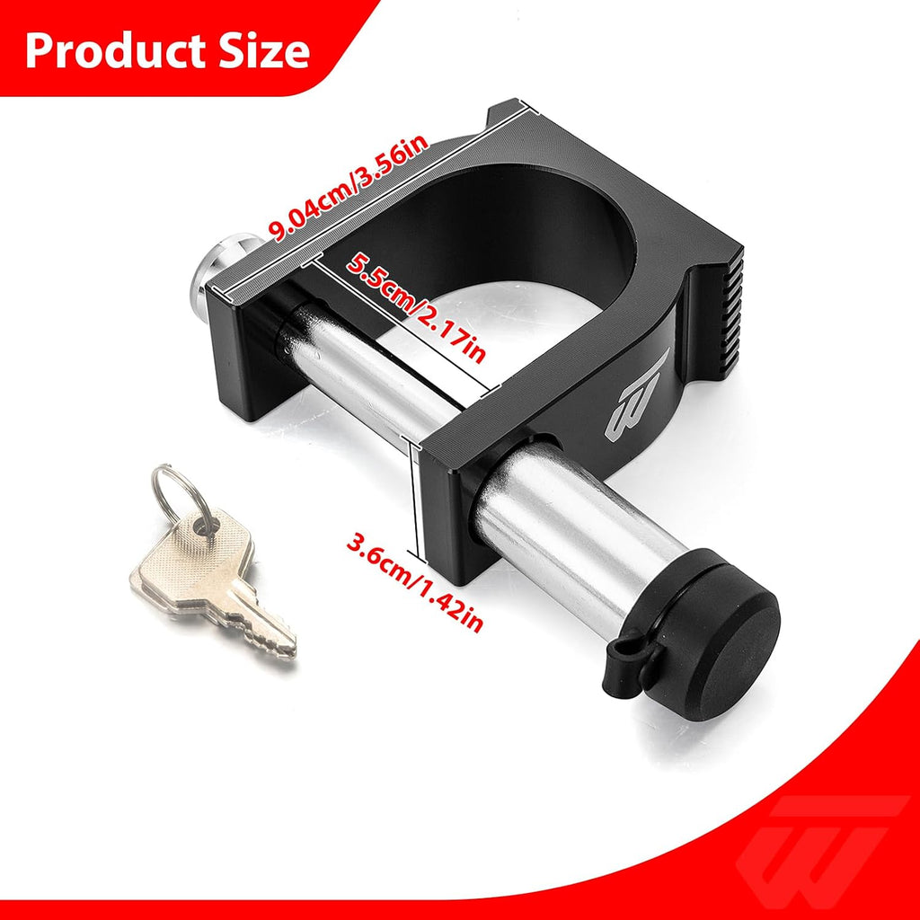 WeiSen 5th Wheel Trailer Lock for 2 Inch King Pin Lock with Keys & Warning Tag