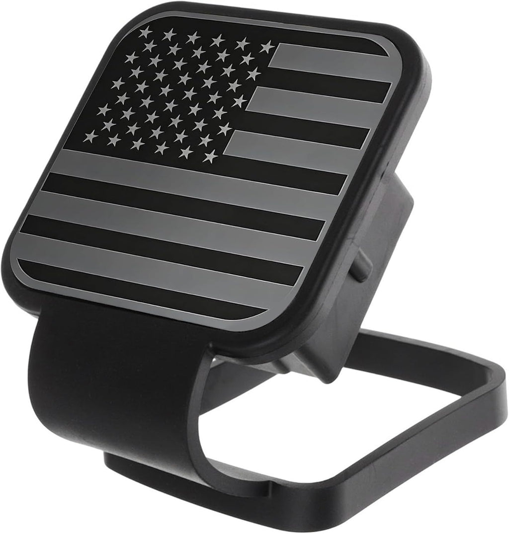 Trailer Hitch Covers,Car Accessories Universal Rust-Resistant American Flag Trailer Tow Hitch Covers,Protected and Clean，Waterproof,Automotive Replacement,Compatible with Most Models (Black)