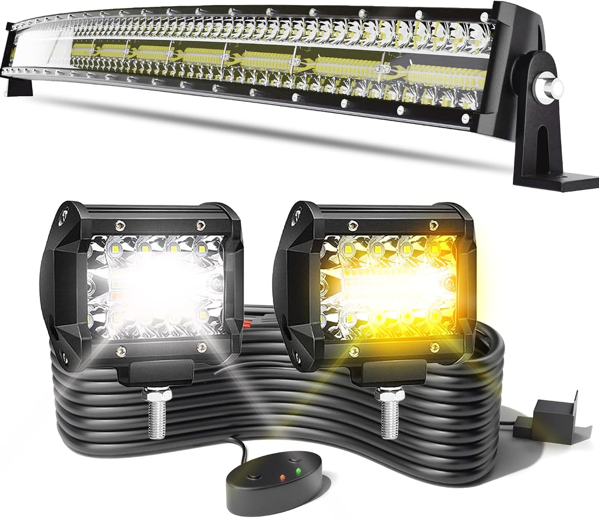 curved 288w 50inch led light bar 3-row 2x4inch, main product view