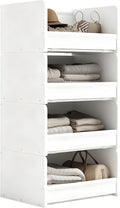 foucssomei closet storage organizer with wood frame &, main product view