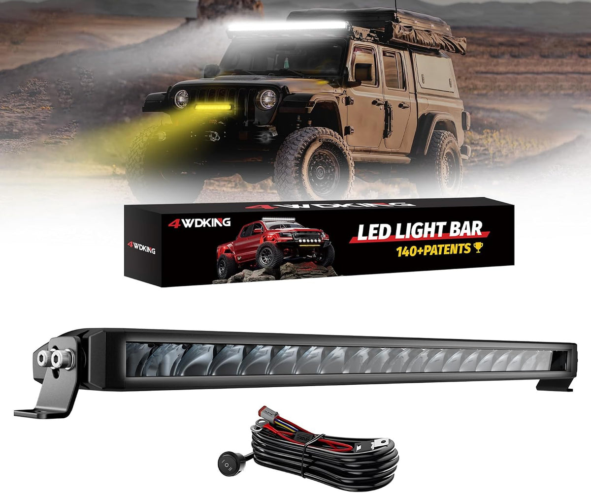 4wdking dual color slim led light bar 22, main product view