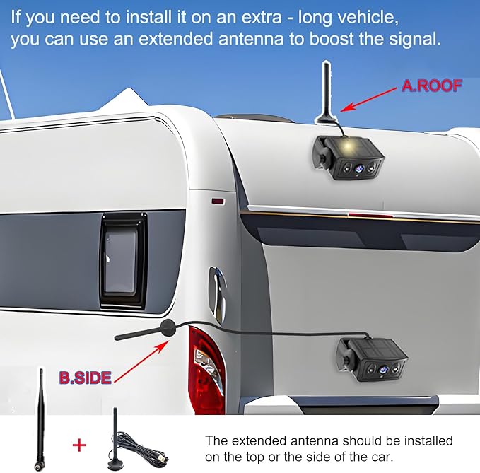 Wireless Backup Camera for Trucks & RVs, Solar - Image 6