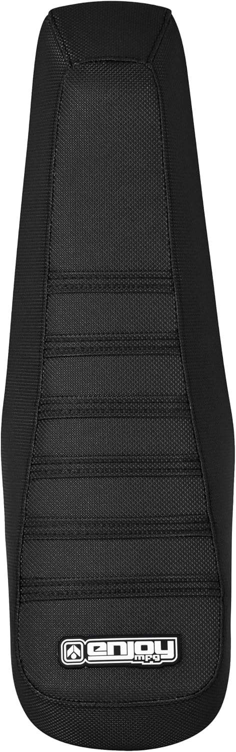 Enjoy Mfg USA-Made Seat Cover - Compatible with Macfox X7 / X7L / X1S /X2 e-Bike (Verify fit with seat Measurement Image) #482 (All Black with Black Ribs)