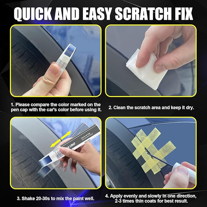 KIKIMO for Tesla Touch Up Paint), Car Paint Repair Kit for Tesla Model Y/3/S/X - Image 5